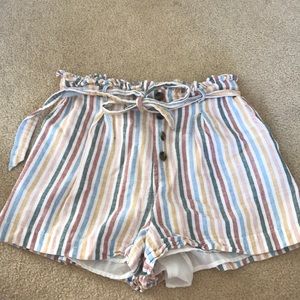 Tie Belted Shorts